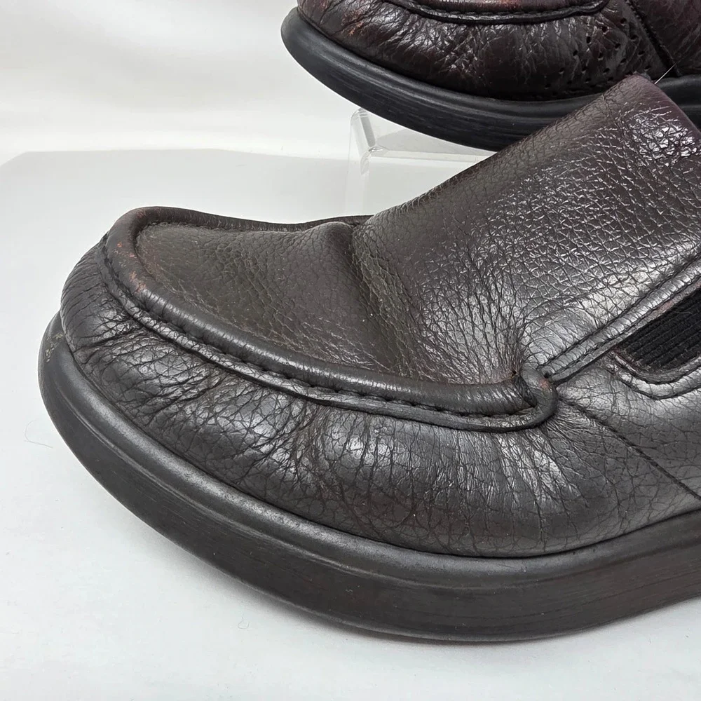 SAS Slip On Loafers Mens 9 M Soft Step Tripad Comfort Brown Leather Shoes Fair